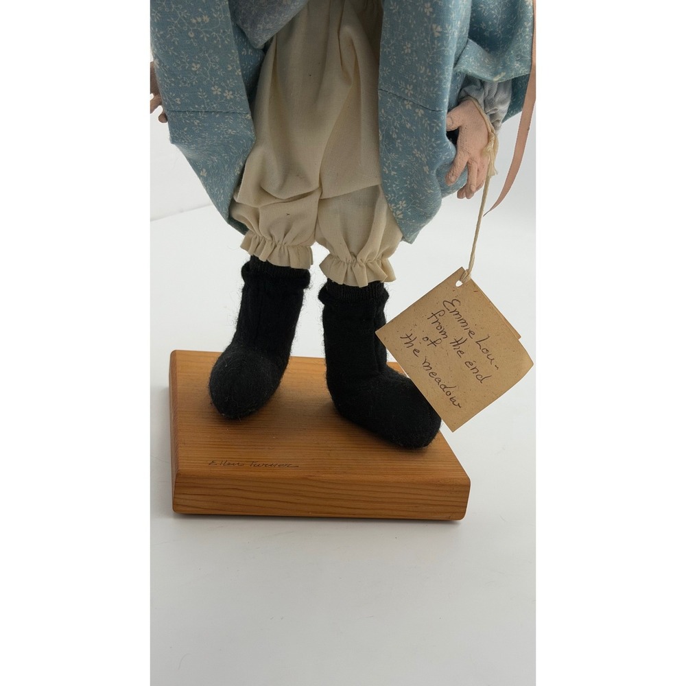 Ellen Turner NIADA Artist Doll Emmie Lou Folk Art Cloth Doll Signed 12.5" - Picture 15 of 15